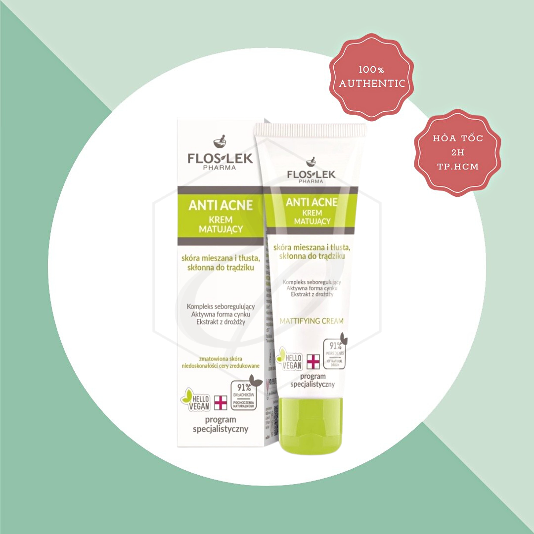 Kem Dưỡng Kiềm Dầu Floslek Anti Acne Mattifying Cream - 50ml